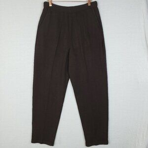 Anne Pedersen Santana Knit Pants Wool Blend Trousers Tapered Chocolate Brown M